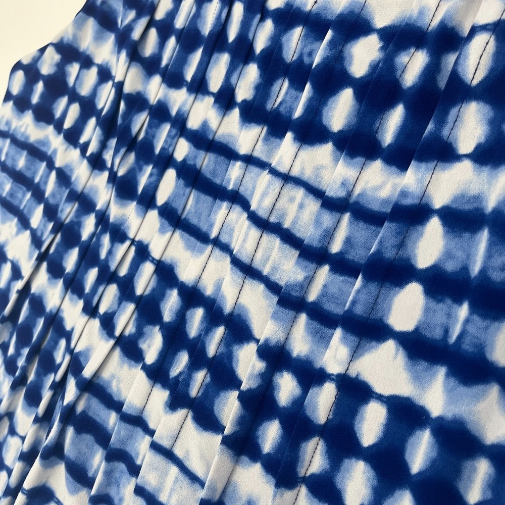 Calvin Klein Women 14 Blue Tie Dye Dress Beach Resort Cruise Pockets - Picture 5 of 13